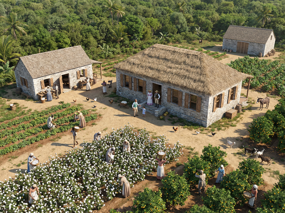 Plantation life on San Salvador Bahamas